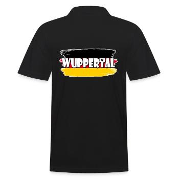 Wuppertal Deutschland Flagge - Männer Poloshirt - Schwarz - Hinten - Kai (181cm)