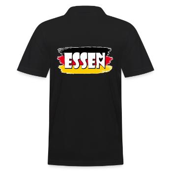 Essen Stadt Deutschland Flagge - Männer Poloshirt - Schwarz - Hinten - Kai (181cm)