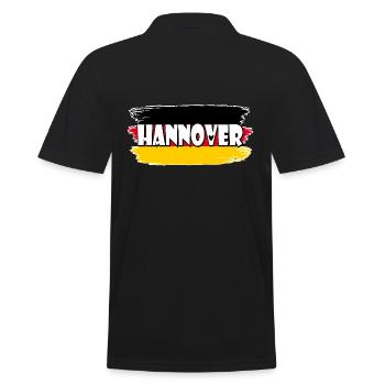 Hannover Deutschland Flagge - Männer Poloshirt - Schwarz - Hinten - Kai (181cm)