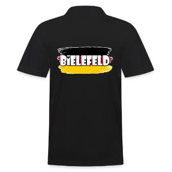 Bielefeld Deutschland Flagge - Männer Poloshirt - Schwarz - Hinten - Kai (181cm)