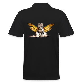 Chat raton laveur - Polo Homme - noir - Dos - Kai (181cm)