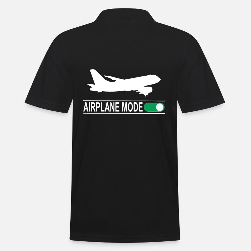 Airplane Mode - Männer Poloshirt - Schwarz