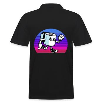 Papier hygiénique - Polo Homme - noir - Dos - Kai (181cm)
