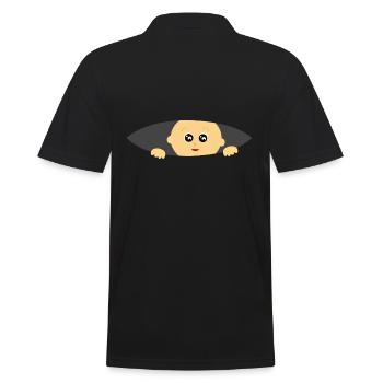 Pregnancy Pregnant Infant - Men's Polo Shirt - black - Back - Kai (181cm)