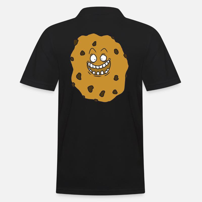 Comicstyle Cookie - Männer Poloshirt - Schwarz