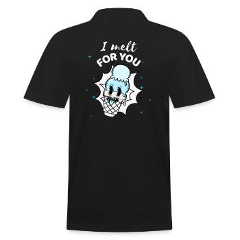 I MELT FOR YOU - Men's Polo Shirt - black - Back - Kai (181cm)