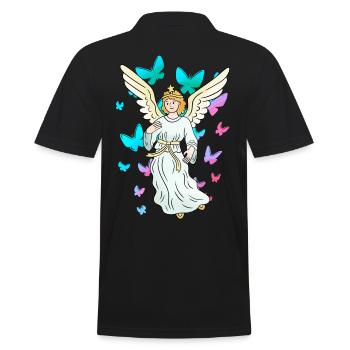 Céleste Printemps Papillons Nature Ange - Polo Homme - noir - Dos - Kai (181cm)