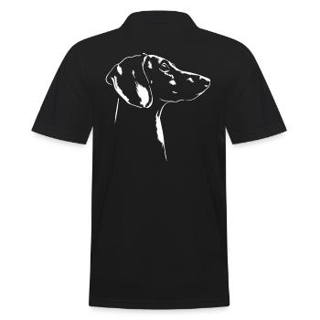 Teckel Silhouette Chiens Chien Wilsigns - Polo Homme - noir - Dos - Kai (181cm)