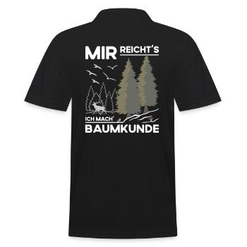 Baumkunde - Männer Poloshirt - Schwarz - Hinten - Kai (181cm)