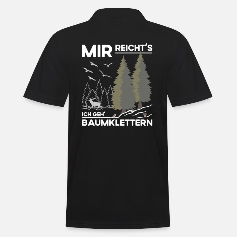 Baumklettern - Männer Poloshirt - Schwarz
