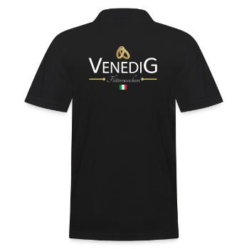 Flitterwochen Venedig - Männer Poloshirt - Schwarz - Hinten - Kai (181cm)