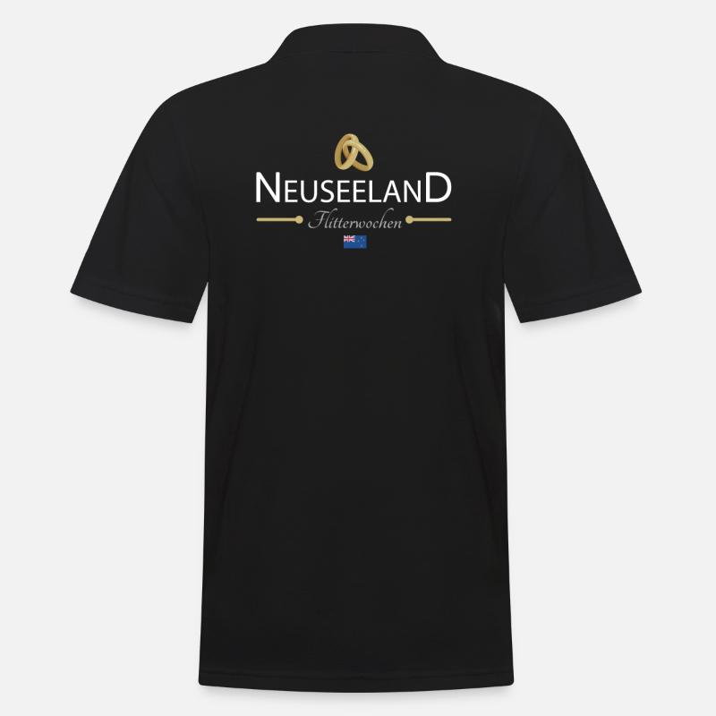 Flitterwochen Neuseeland - Männer Poloshirt - Schwarz