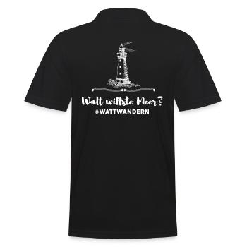 wattwandern nordsee wattwanderung küstenkind - Männer Poloshirt - Schwarz - Hinten - Kai (181cm)