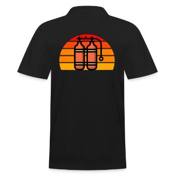 Oxygen bottle diver - Men's Polo Shirt - black - Back - Kai (181cm)