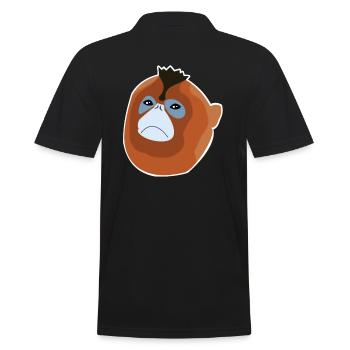 Stump-nosed monkey monkey monkey species - Men's Polo Shirt - black - Back - Kai (181cm)