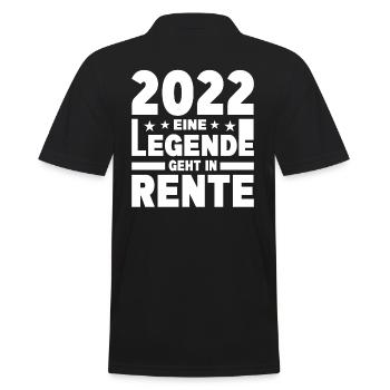 2022 eine Legende geht in Rente - Männer Poloshirt - Schwarz - Hinten - Kai (181cm)