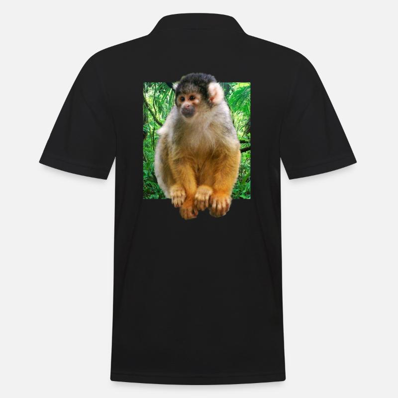 Skull monkey squirrel monkey - Men's Polo Shirt - black