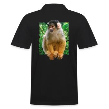 Squirrel monkey squirrel monkey - Men's Polo Shirt - black - Back - Kai (181cm)
