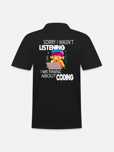 Coding Coder Programmer - Men's Polo Shirt - black