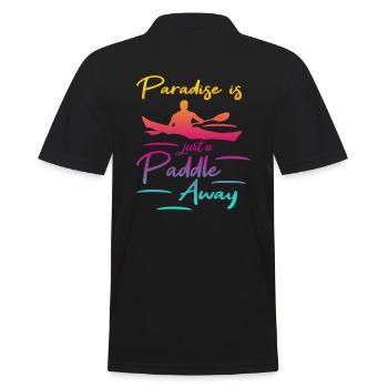 Kayak Canoe Paddle Paddle Boat - Men's Polo Shirt - black - Back - Kai (181cm)