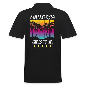 Mallorca Girls Tour - Männer Poloshirt - Schwarz - Hinten - Kai (181cm)