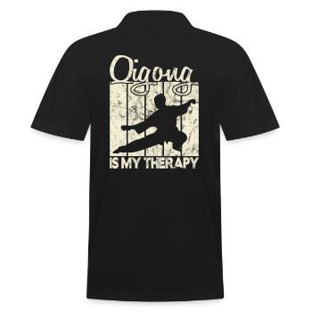 Le Qigong est ma thérapie - Polo Homme - noir - Dos - Kai (181cm)
