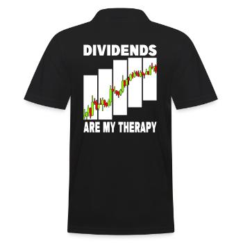 Dividends are my Therapy - Men's Polo Shirt - black - Back - Kai (181cm)