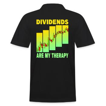Dividends are my Therapy - Men's Polo Shirt - black - Back - Kai (181cm)