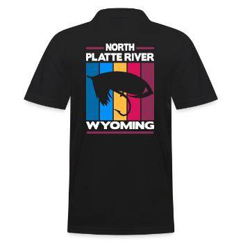 North Platte River Wyoming Pêche à la mouche - Polo Homme - noir - Dos - Kai (181cm)