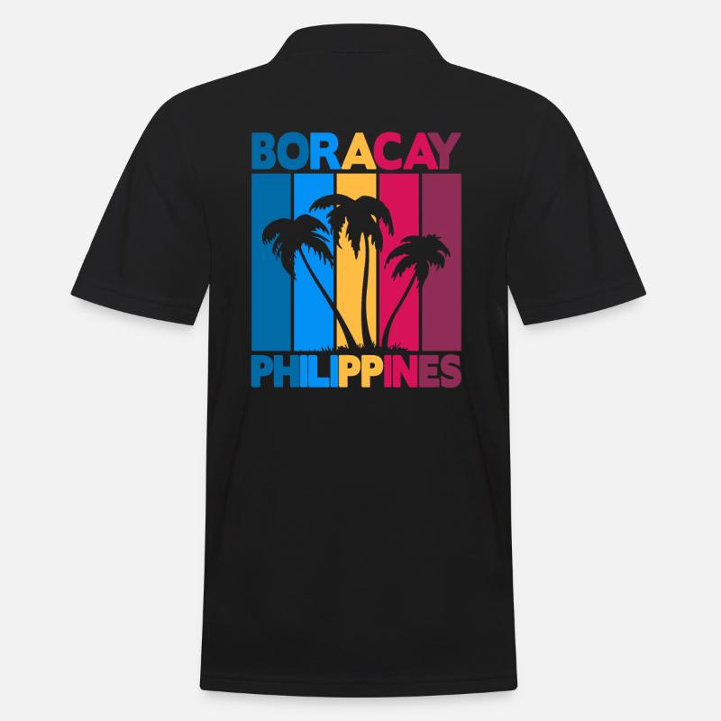 Boracay Philippines - Männer Poloshirt - Schwarz