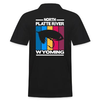 North Platte River Wyoming Pêche à la mouche - Polo Homme - noir - Dos - Kai (181cm)