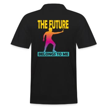 The Future Belongs To Me - Men's Polo Shirt - black - Back - Kai (181cm)