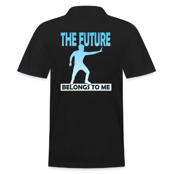 The Future Belongs To Me - Men's Polo Shirt - black - Back - Kai (181cm)