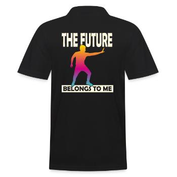 The Future Belongs To Me - Men's Polo Shirt - black - Back - Kai (181cm)
