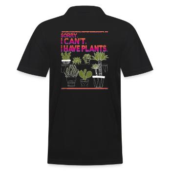 Désolé je ne peux pas avoir des plantes - Polo Homme - noir - Dos - Kai (181cm)