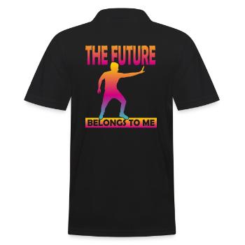 The Future Belongs To Me - Men's Polo Shirt - black - Back - Kai (181cm)
