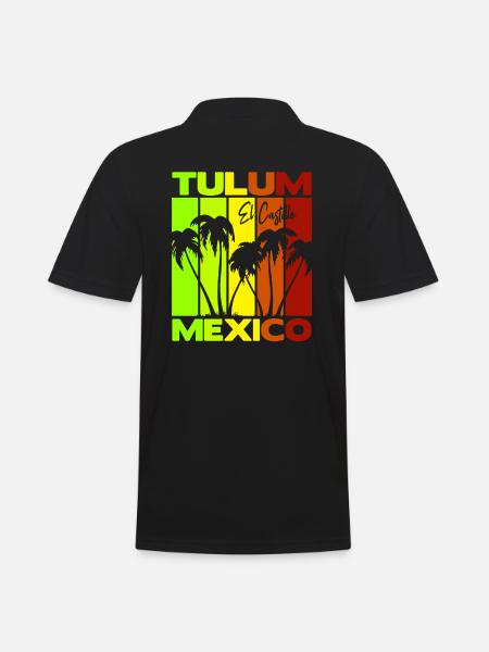 Tulum El Castillo Mexico - Men's Polo Shirt - black