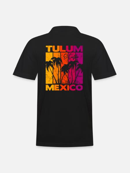 Tulum El Castillo Mexico - Men's Polo Shirt - black