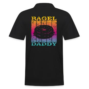 Bagel Daddy - Männer Poloshirt - Schwarz - Hinten - Kai (181cm)