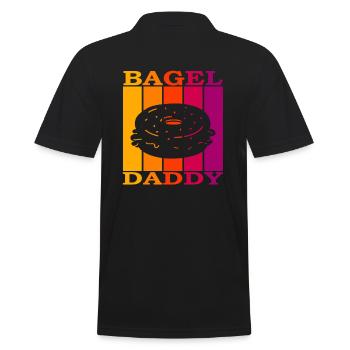 Bagel Daddy - Männer Poloshirt - Schwarz - Hinten - Kai (181cm)