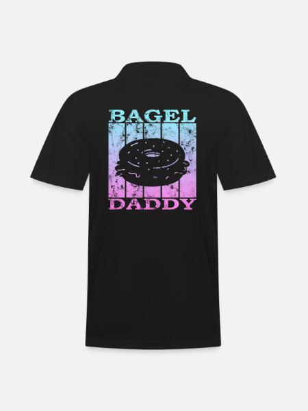 Bagel Daddy - Men's Polo Shirt - black