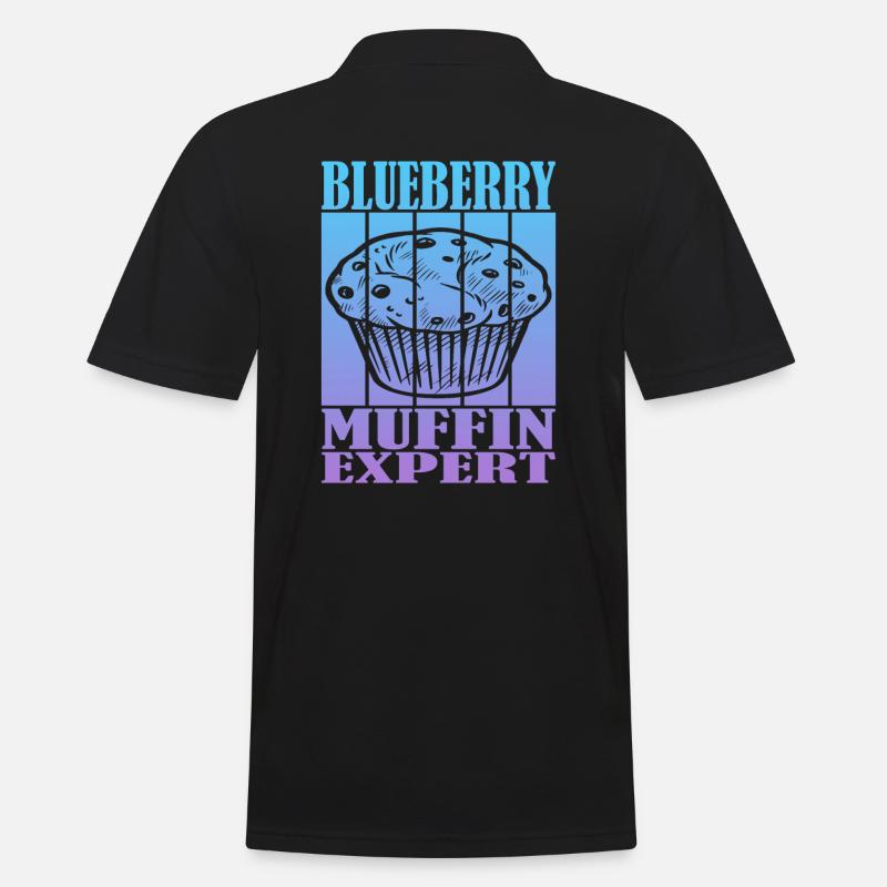 Blueberry Muffin Expert - Männer Poloshirt - Schwarz