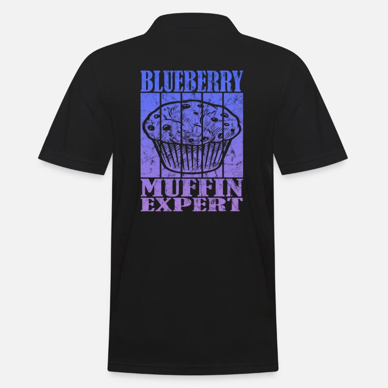 Blueberry Muffin Expert - Männer Poloshirt - Schwarz