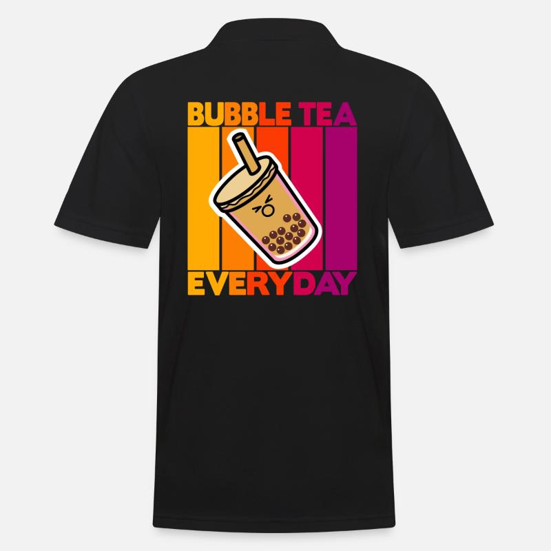 Bubble Tea Everyday - Männer Poloshirt - Schwarz