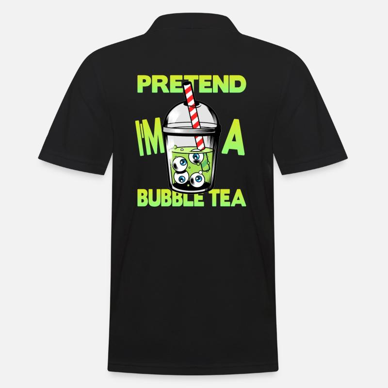 Pretend i'm a Bubble Tea - Männer Poloshirt - Schwarz