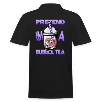 Pretend i'm a Bubble Tea - Men's Polo Shirt - black - Back - Kai (181cm)