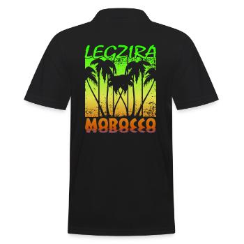 Legzira Morocco - Männer Poloshirt - Schwarz - Hinten - Kai (181cm)
