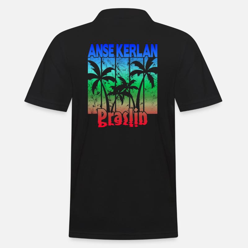 Anse Kerlan Praslin - Männer Poloshirt - Schwarz