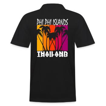 Vintage Phi Phi Islands Thaïlande - Polo Homme - noir - Dos - Kai (181cm)