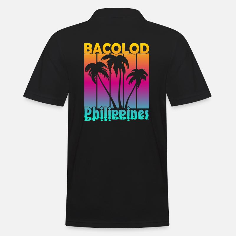 Bacolod Philippines - Männer Poloshirt - Schwarz